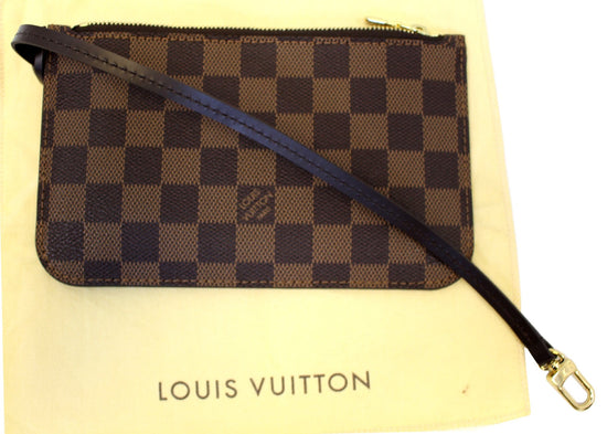 Louis Vuitton Damier Ebene Neverfull PM Pochette Pouch - Cerise Cherry Red