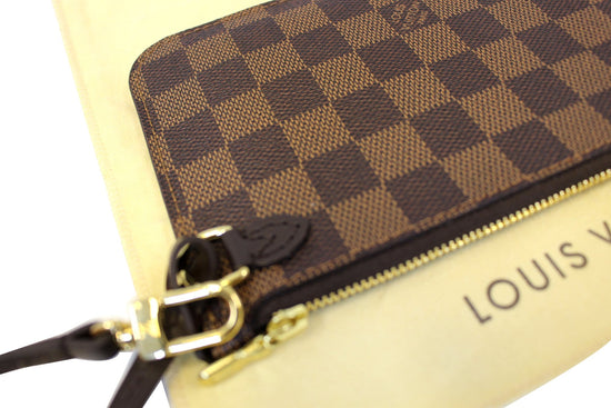 Louis Vuitton Damier Ebene Neverfull Pochette PM Wristlet Pouch 41lk66 –  Bagriculture