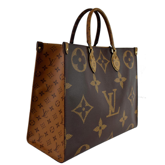 Louis Vuitton Onthego Monogram Giant Reverse MM Brown in Coated Canvas with  Gold-tone - US