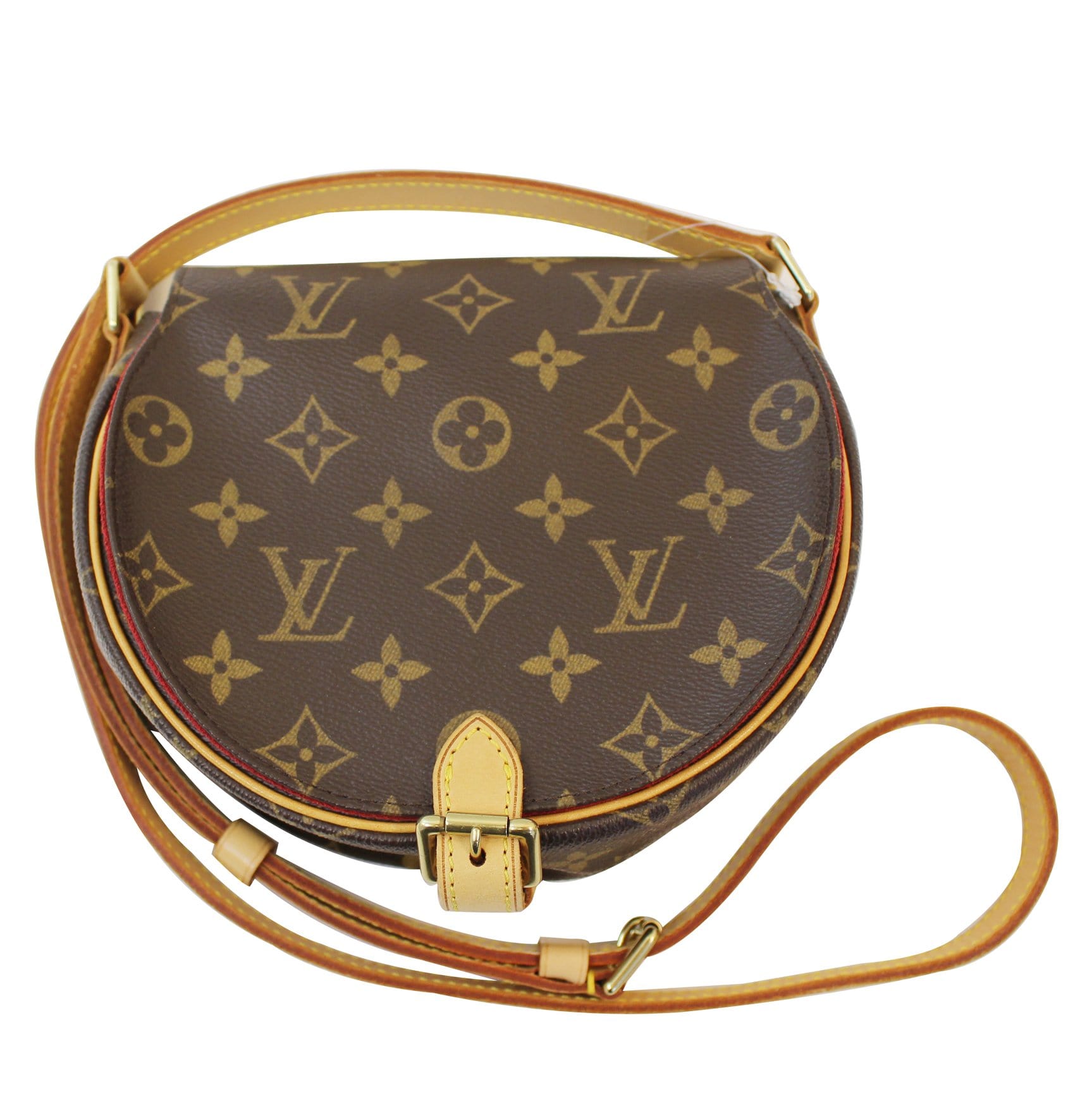 Louis+Vuitton+Semi-Circle+Shoulder+Bag+Brown+Leather for sale