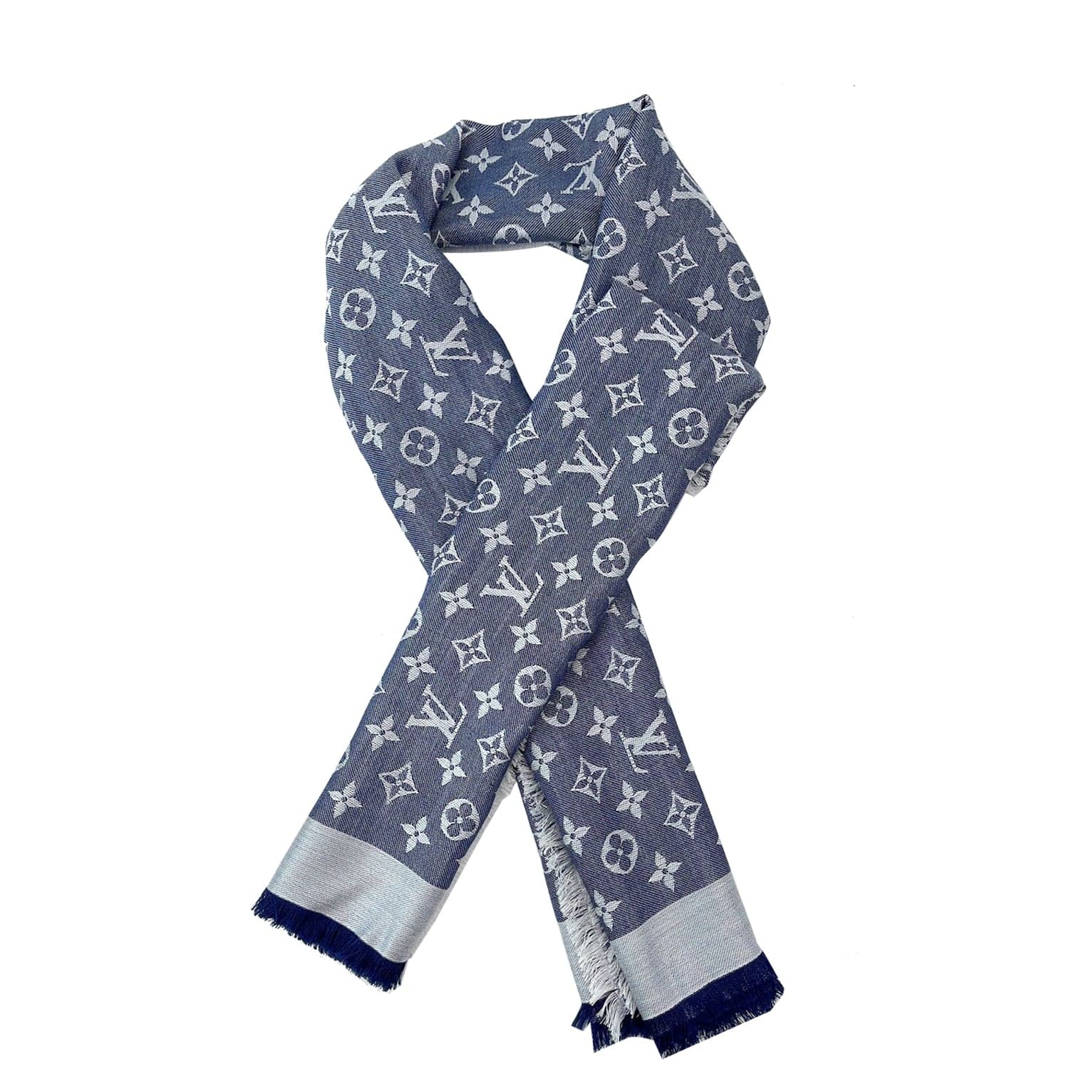 LOUIS VUITTON Monogram Denim Multicolor Shawl