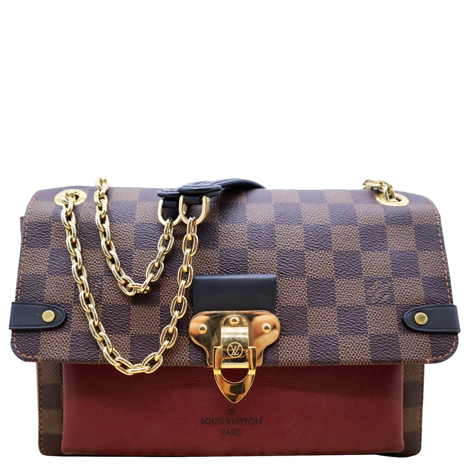 LOUIS VUITTON Vavin PM Damier Ebene Shoulder Bag Brown