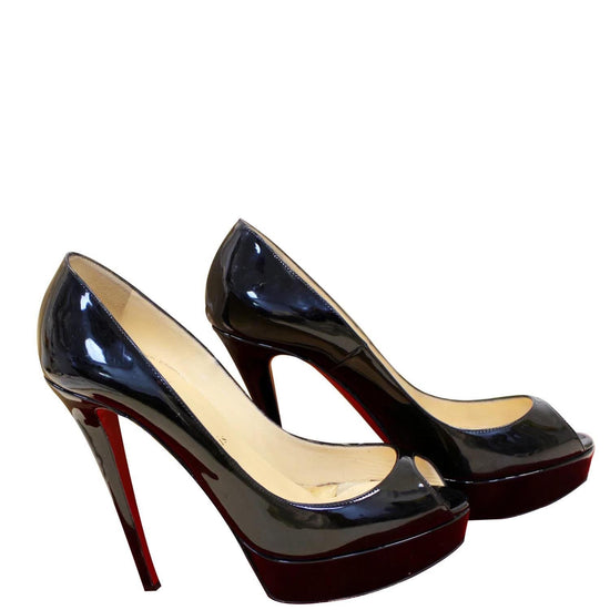 Christian Louboutin Peep Toe Pumps For Women in Black