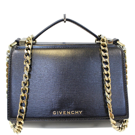 GIVENCHY Mini Pandora Box Calfskin Leather Chain Crossbody 