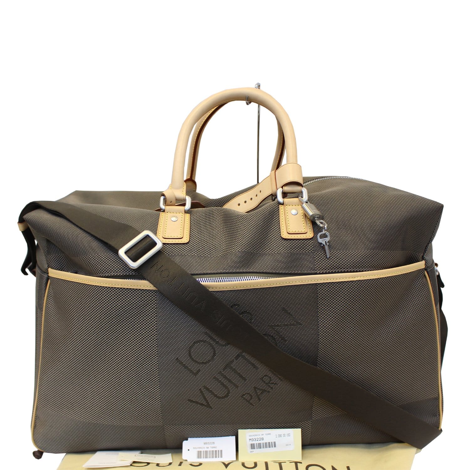 Louis Vuitton Shoulder Bag Black Canvas Damier Geant