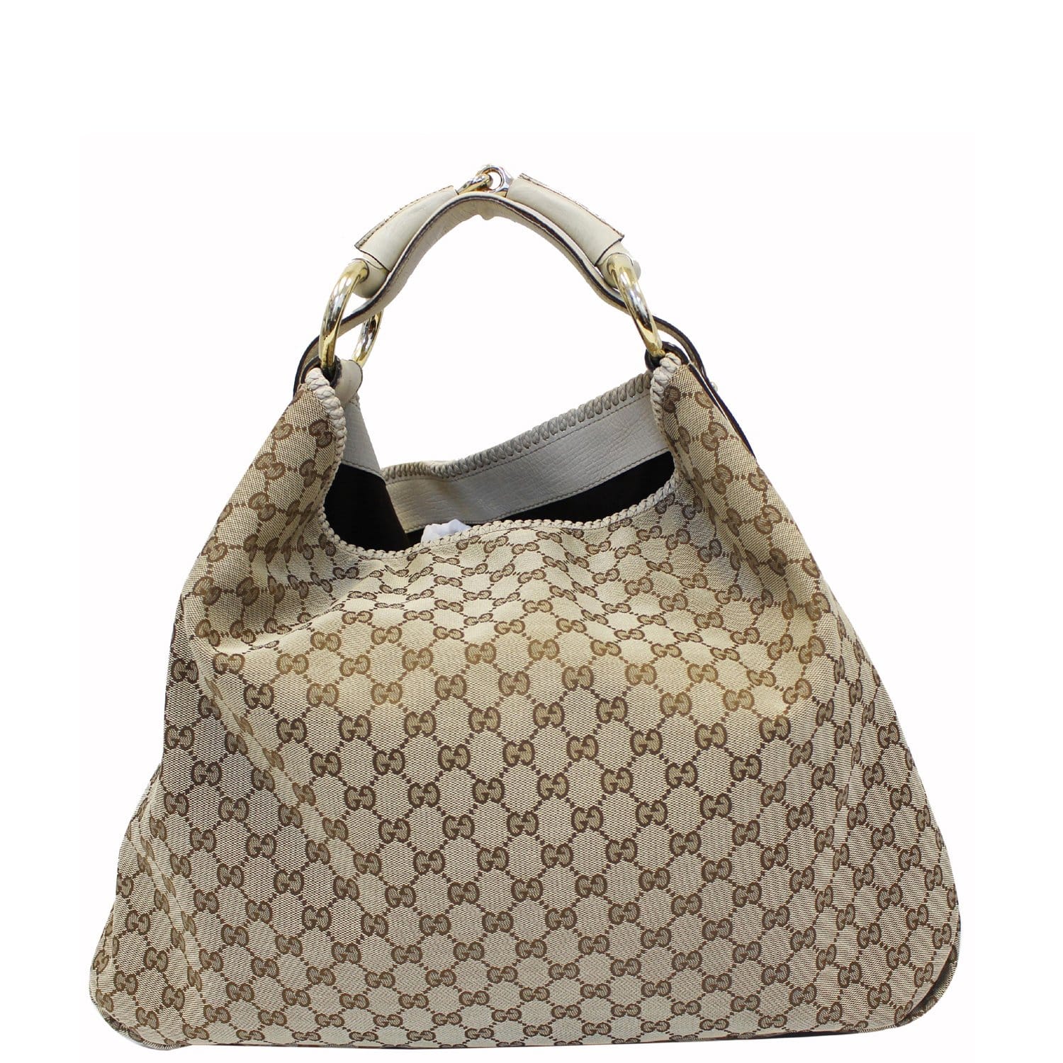 GUCCI GG Canvas Horsebit Large Hobo Bag 114900