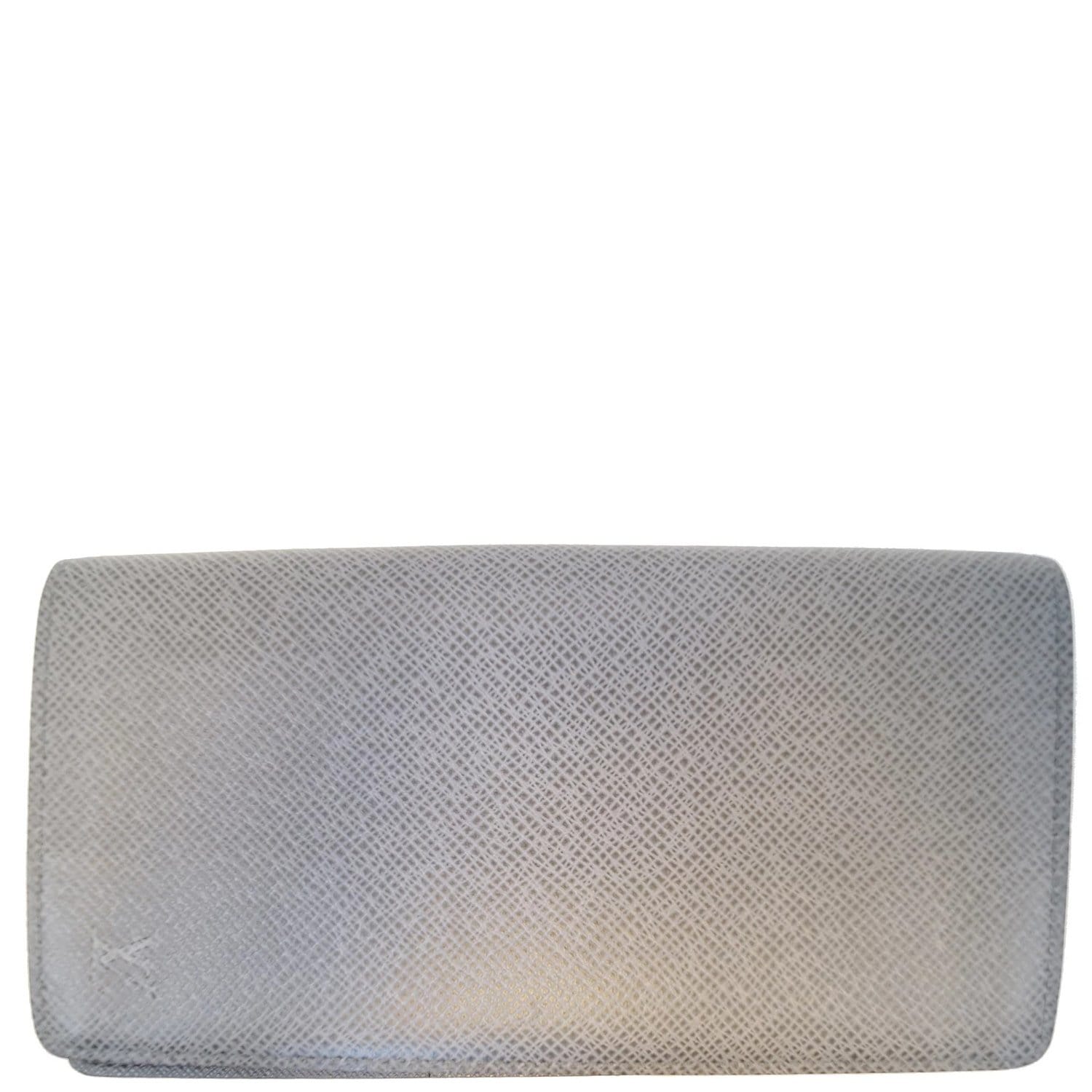 Louis Vuitton Brazza Wallet Taiga Leather Glacier