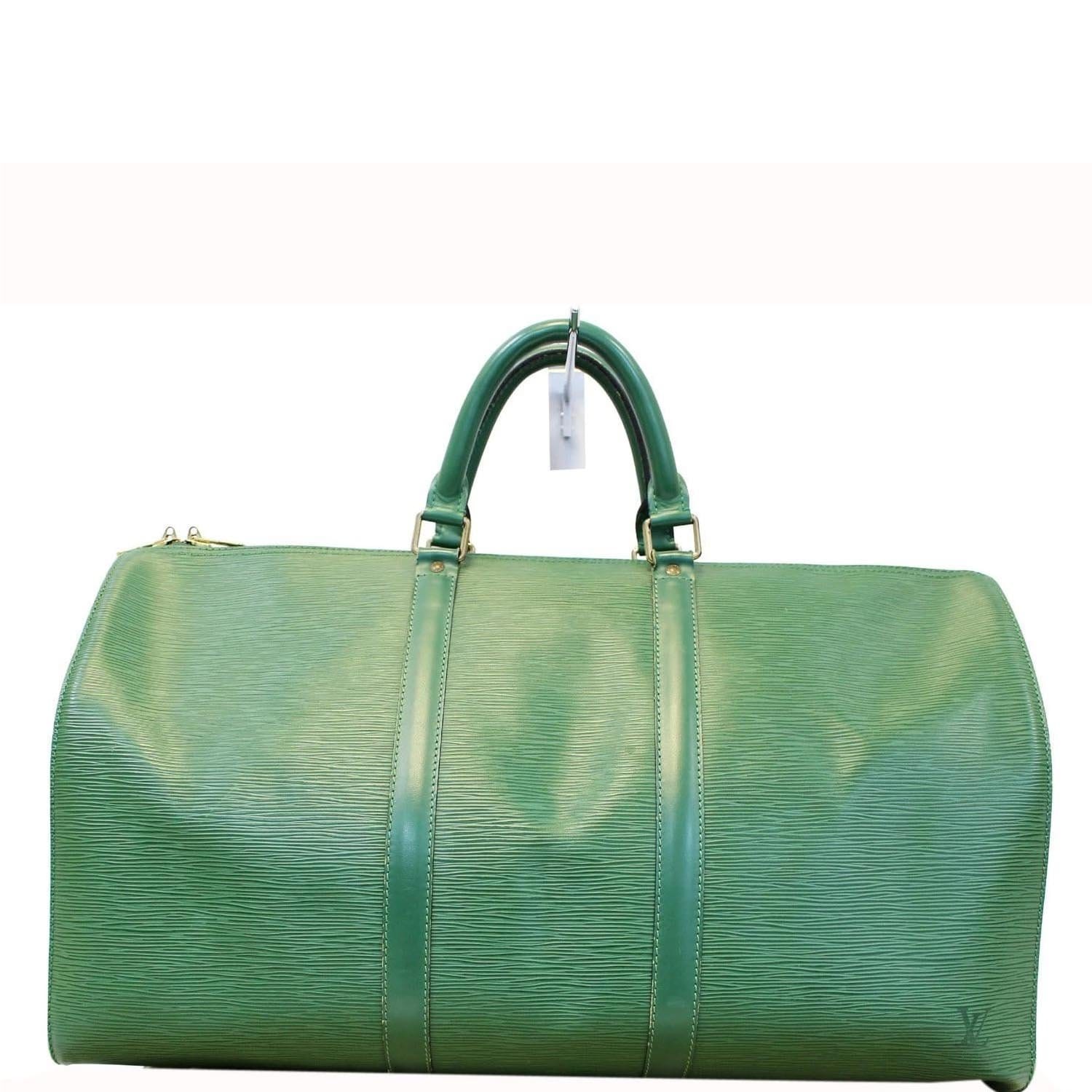 Louis Vuitton Green Epi Leather Keepall 50 Duffle Bag at 1stDibs