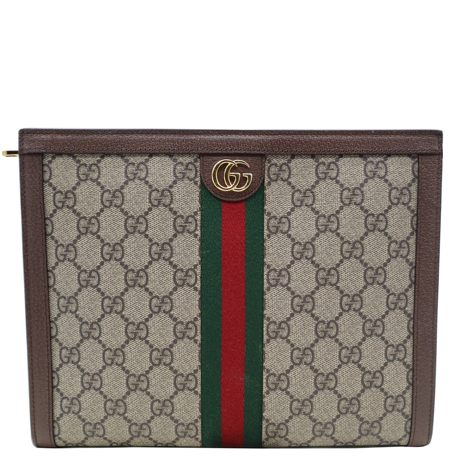 Gucci Ophidia Toiletry Pouch GG Coated Canvas Large Brown