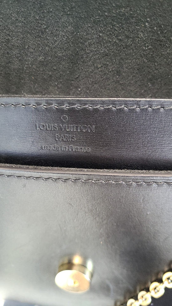 LOUIS VUITTON Calfskin Chain Louise GM Black 1285751