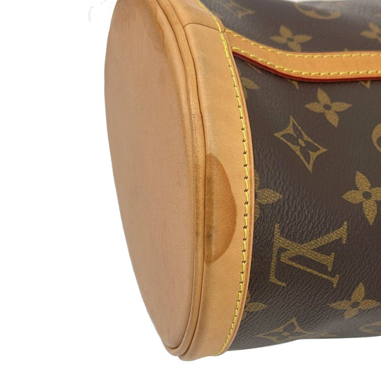 Louis Vuitton Brown Coated Canvas Monogram Duck Bag Gold