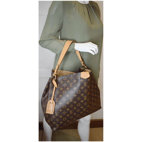 LOUIS VUITTON Graceful MM Monogram Canvas Shoulder Bag Brown