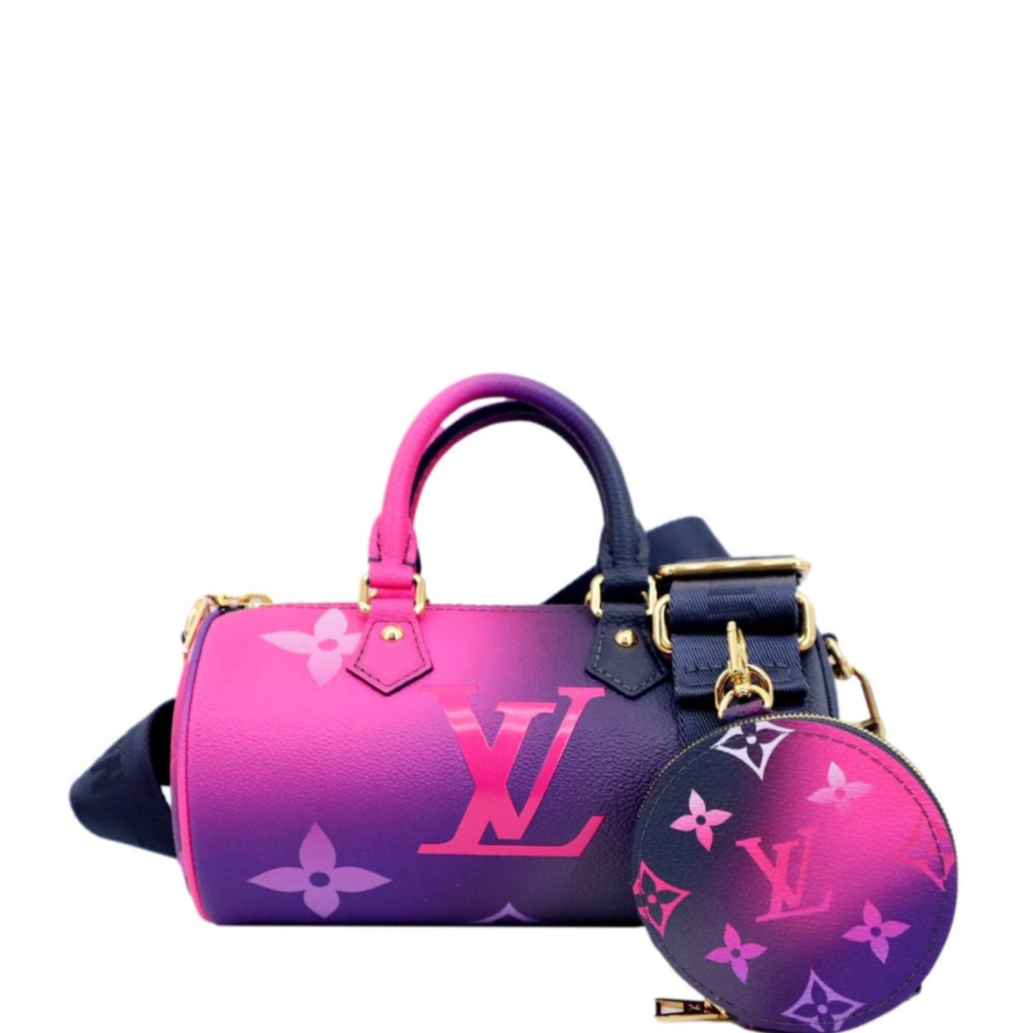 purple and pink lv bag