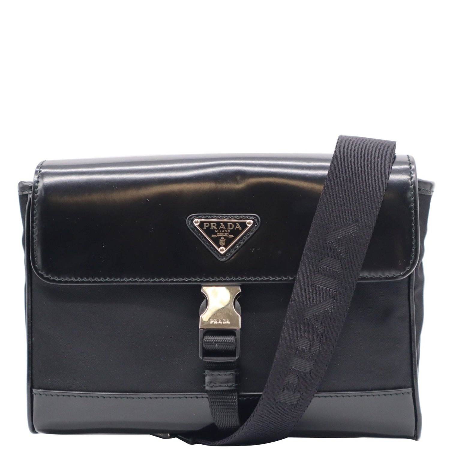 Prada Re-Nylon Leather Shoulder Bag