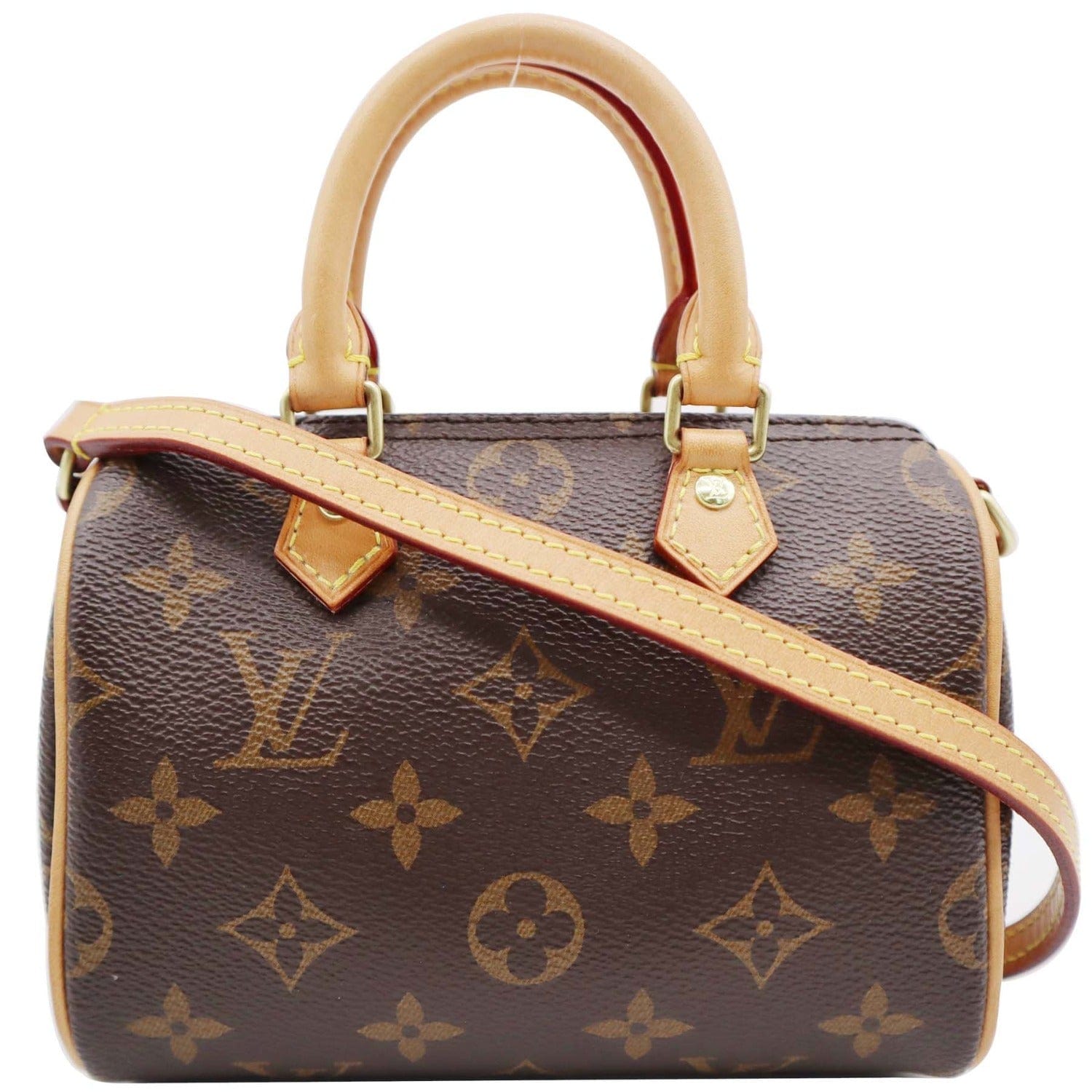 New Authentic Louis Vuitton Nano Speedy Monogram Crossbody Canvas Bag Sold  Out