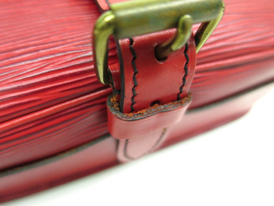 Louis Vuitton 'cartouchiere' Red Epi Crossbody Bag