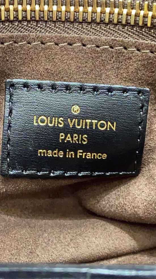 Louis Vuitton Tote W PM Brown Black Canvas m40942