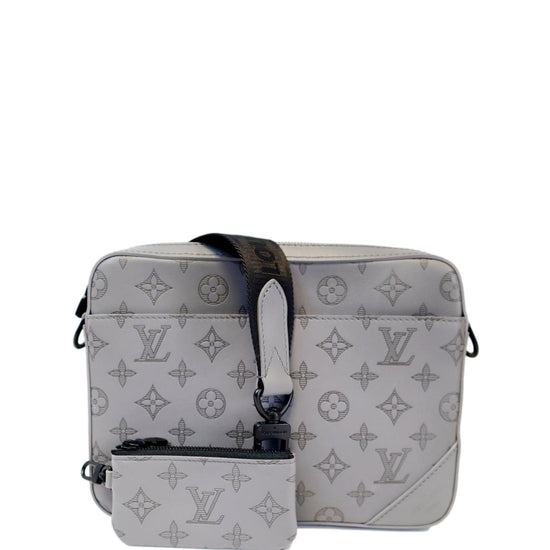 LOUIS VUITTON Monogram Shadow Duo Messenger Shoulder Bag Leather