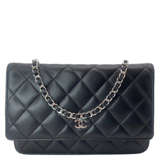 Wallet on chain leather mini bag Chanel Black in Leather - 19447029