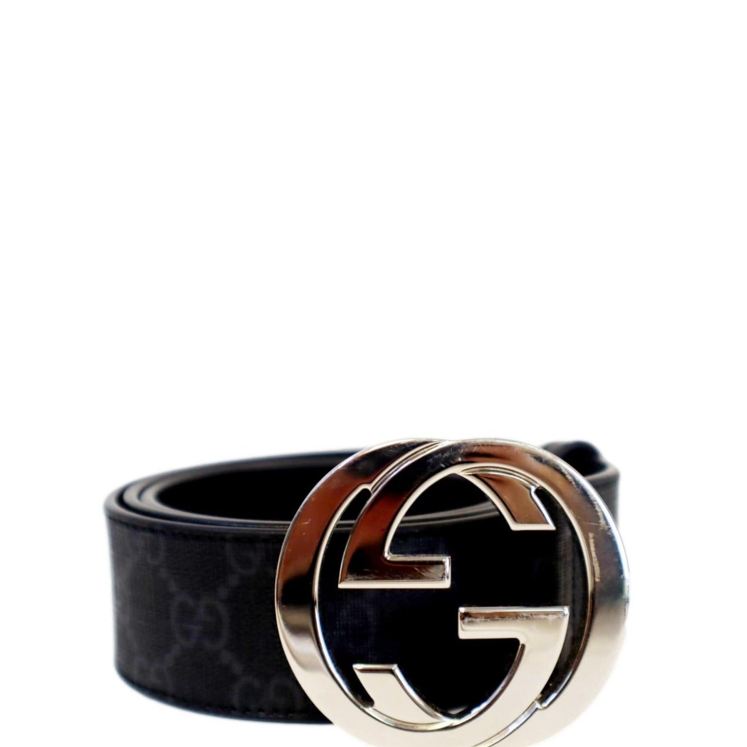 Gucci Belt With Interlocking G Buckle in Black