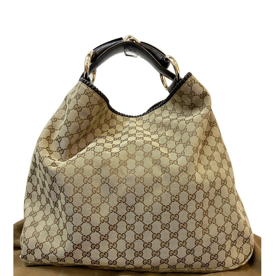 Gucci Horse bit Brown Leather Extra Large Hobo Purse - Loved Threads  Consignment