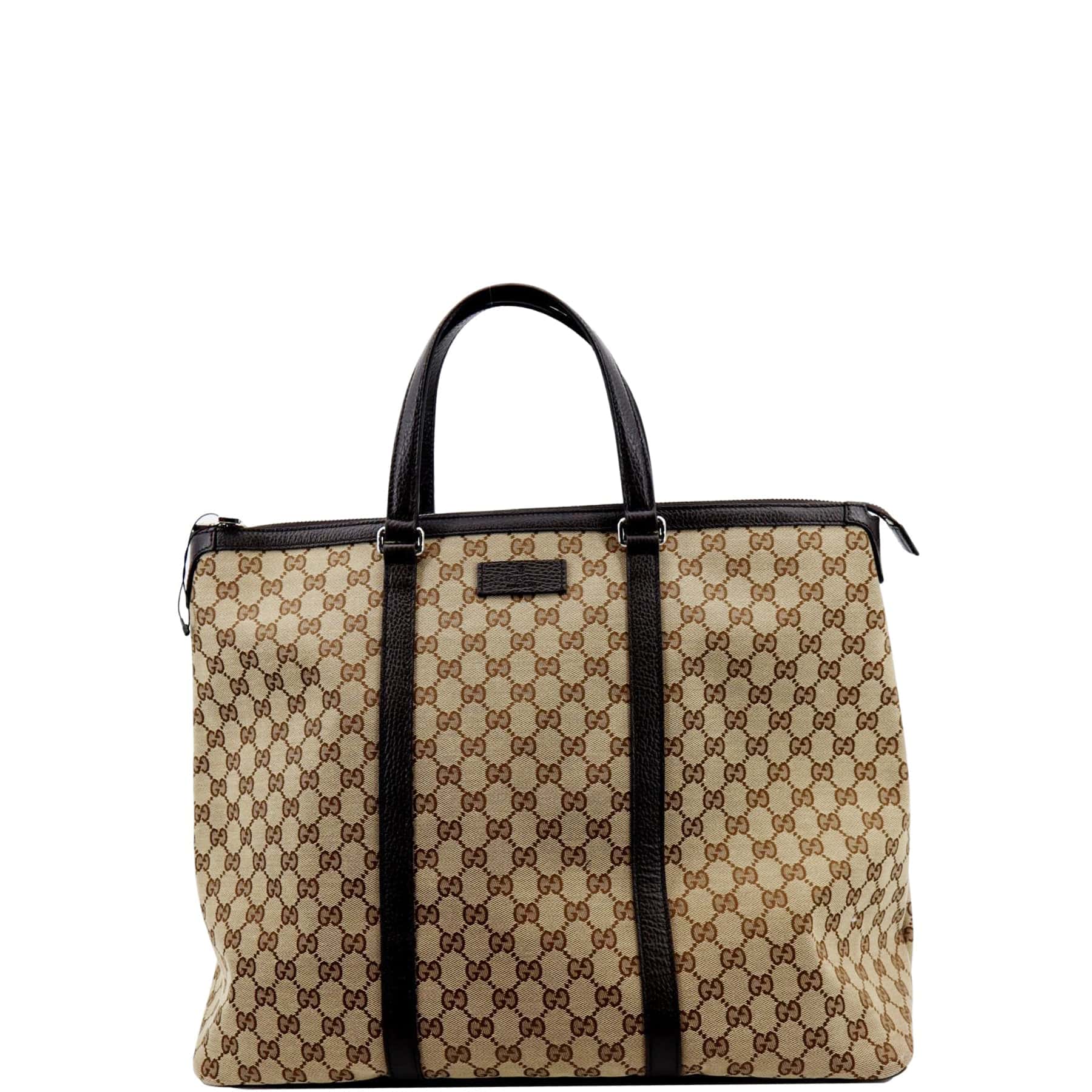 Gold Gucci GG Canvas Tote Bag