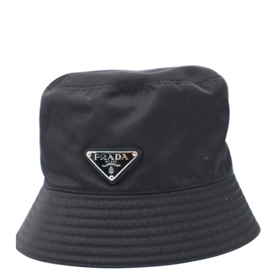 PRADA - Logo-patch recycled-nylon bucket hat