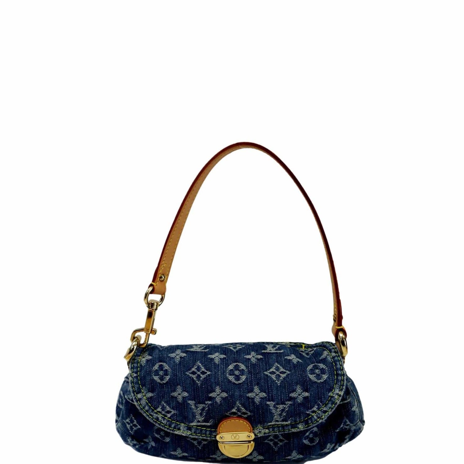 Louis Vuitton Monogram Denim Mini Pleaty Bag in Blue