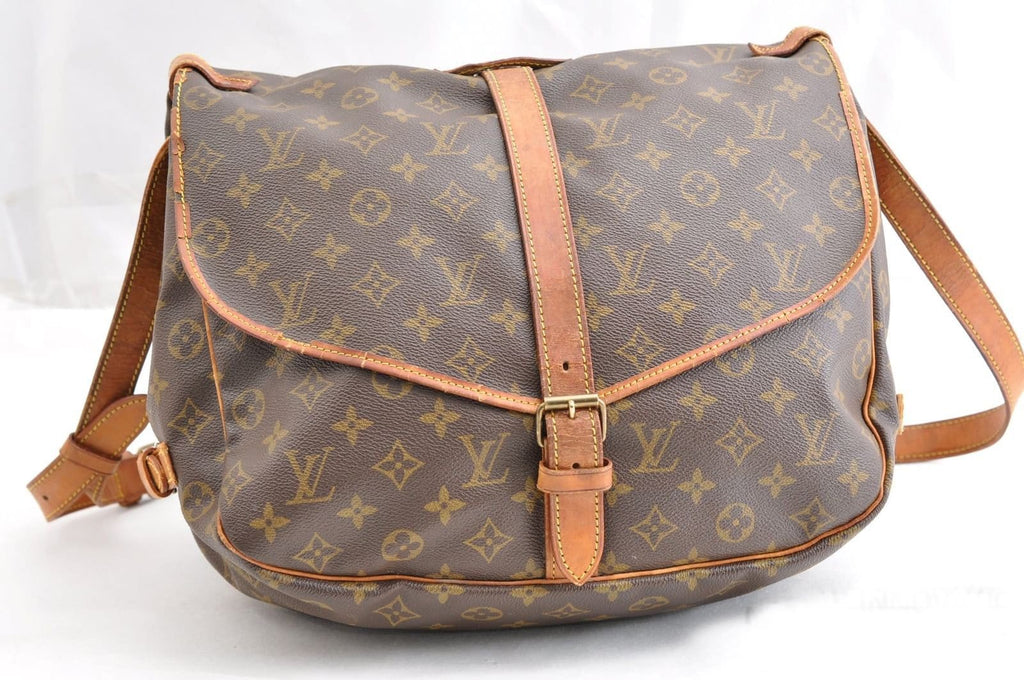Authentic Louis Vuitton Monogram Saumur 35 Shoulder Bag M42254 Lv