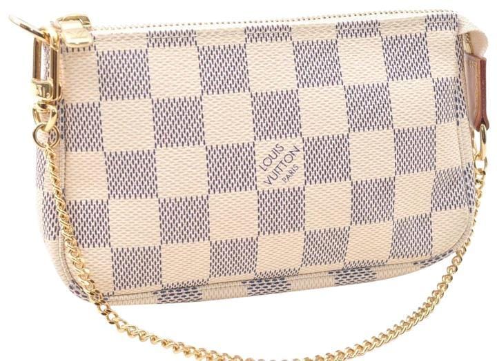 LOUIS VUITTON Damier Azur Mini Pochette Accessories 1309045