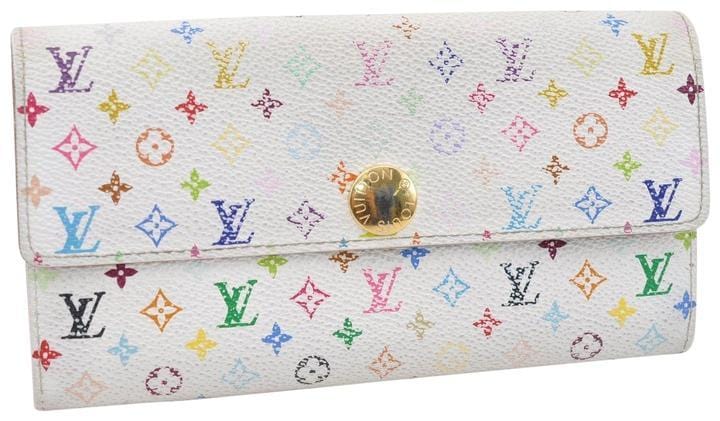 New Louis Vuitton White Monogram Multicolor Alexandra Wallet