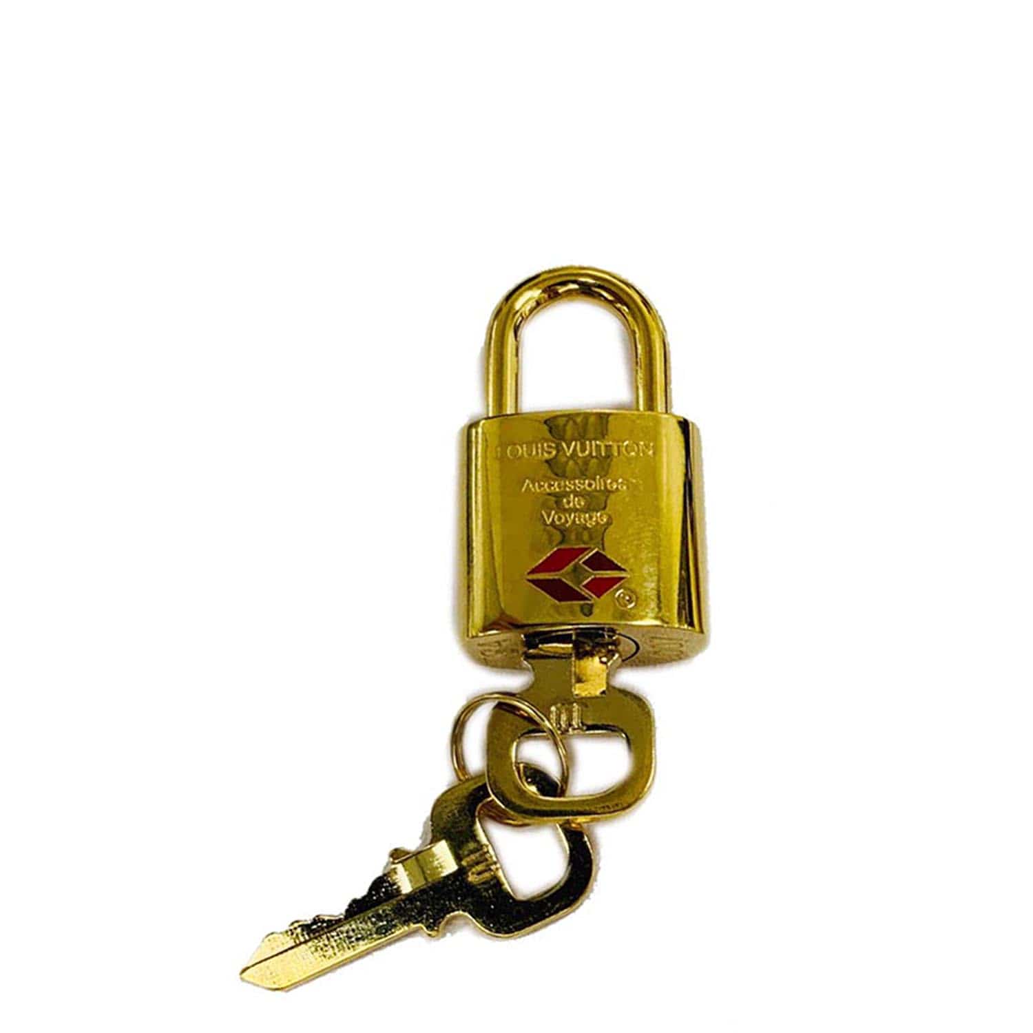 Louis Vuitton TSA Lock and Key Set Gold Number Size 007