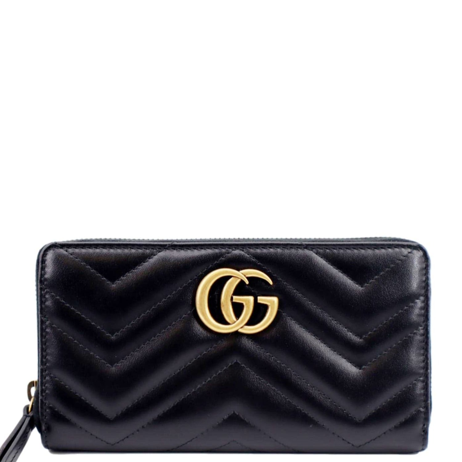 GUCCI purse 443123 GG Marmont Zip around wallet leather Black Women Us –