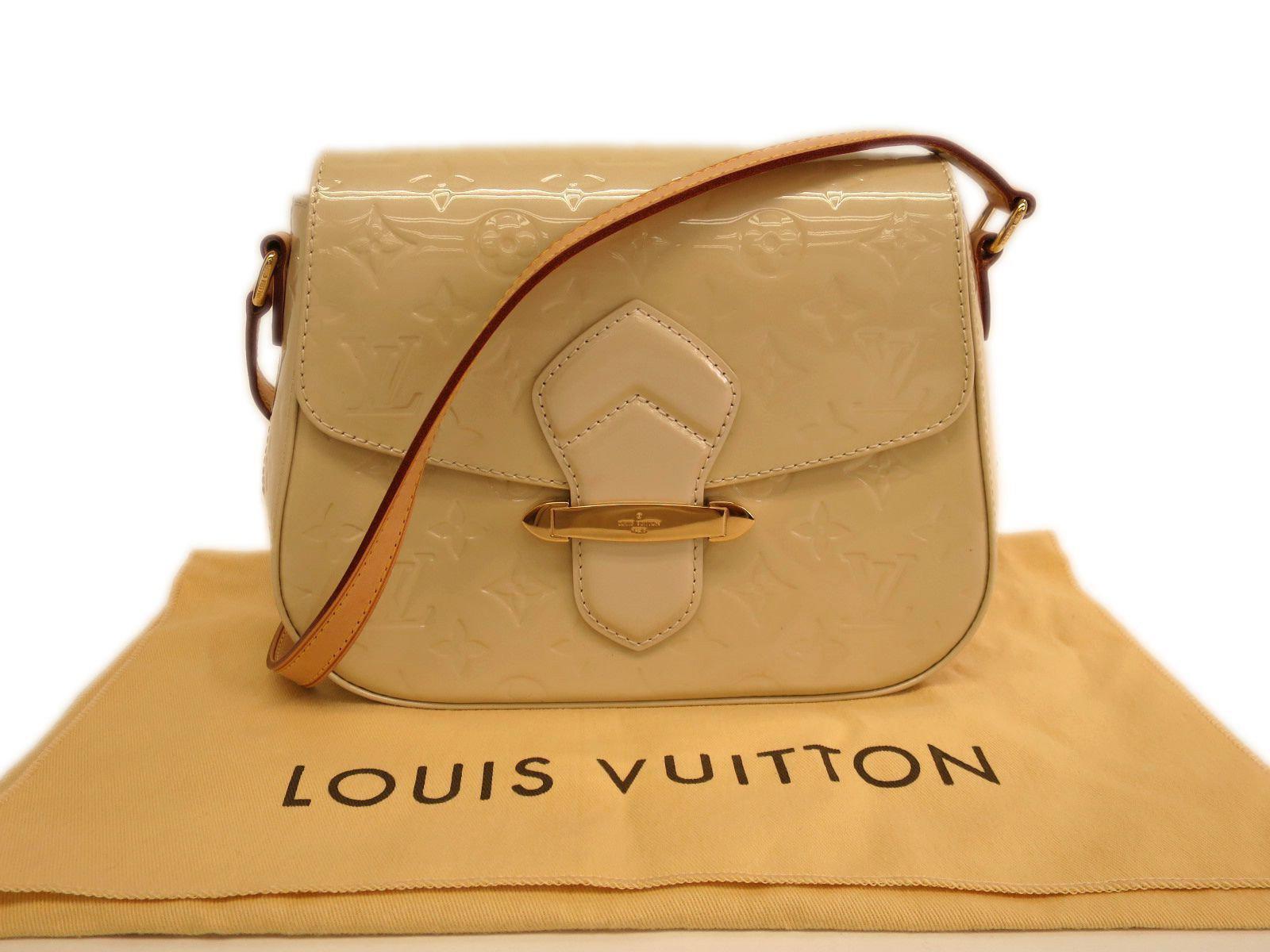 Louis Vuitton Blanc Corail Monogram Vernis Brea GM Bag