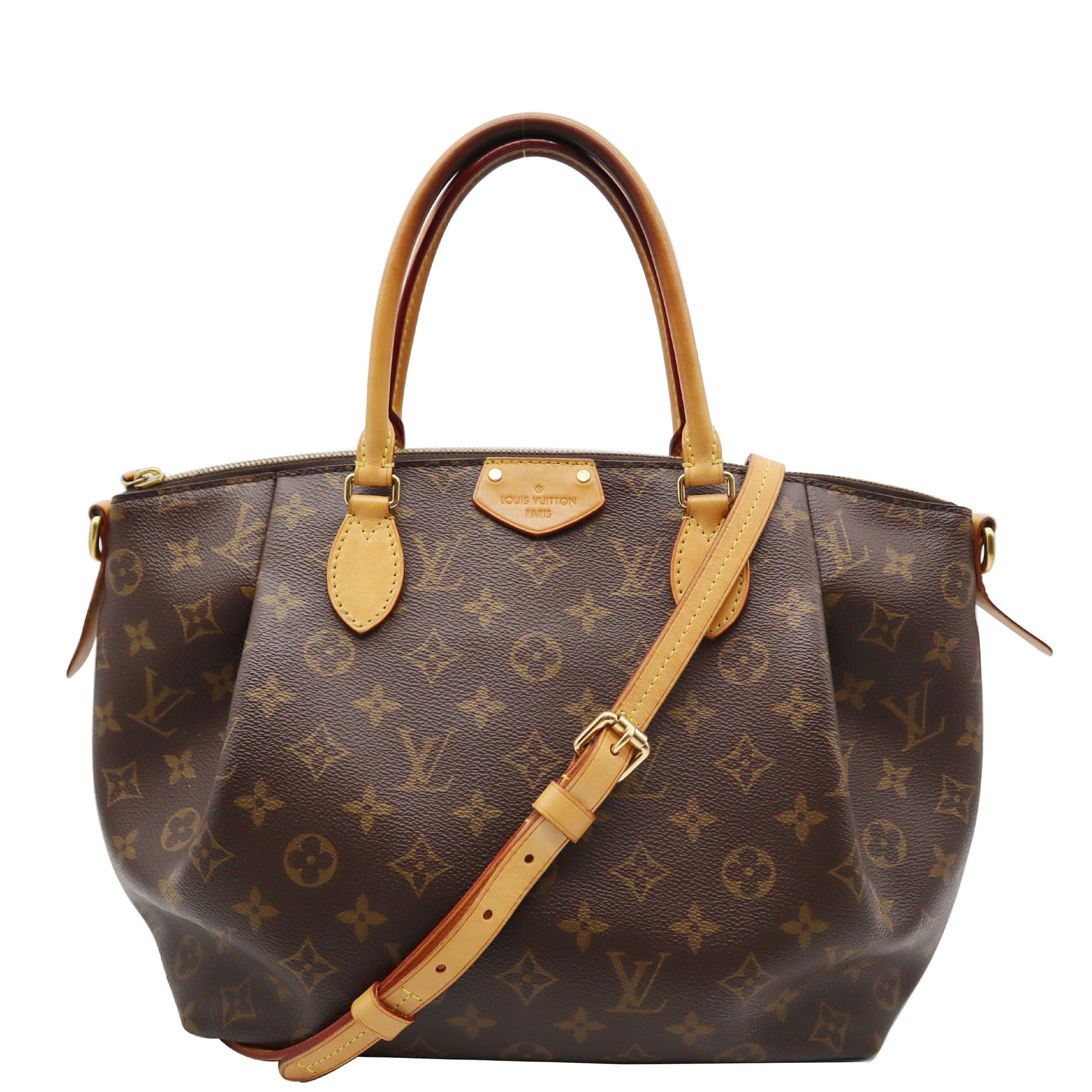 LOUIS VUITTON Turenne MM Monogram Canvas 2 Way Shoulder Bag Brown