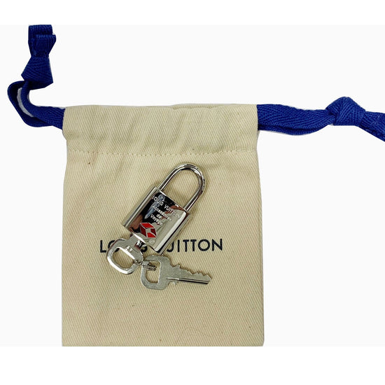 Louis Vuitton TSA De Voyage Padlock Silver and 2 Key Set Lock