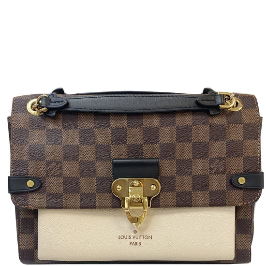 Louis Vuitton Damier Ebene Canvas Python Vavin PM Shoulder Handbag