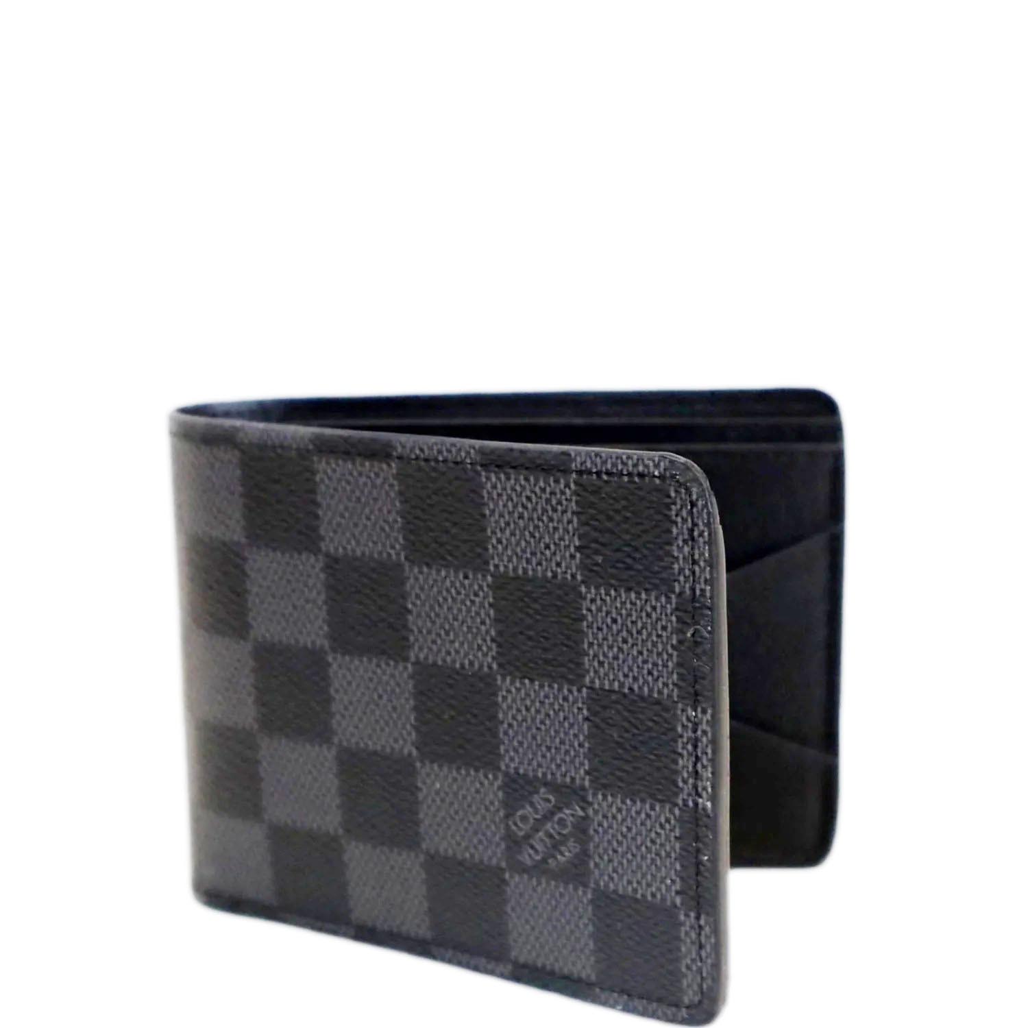 Louis Vuitton Monogram Eclipse Canvas Multiple Mens Wallet Black/Grey