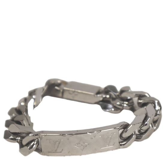 Louis Vuitton Monogram Palladium Finish Chain Link Bracelet Louis Vuitton