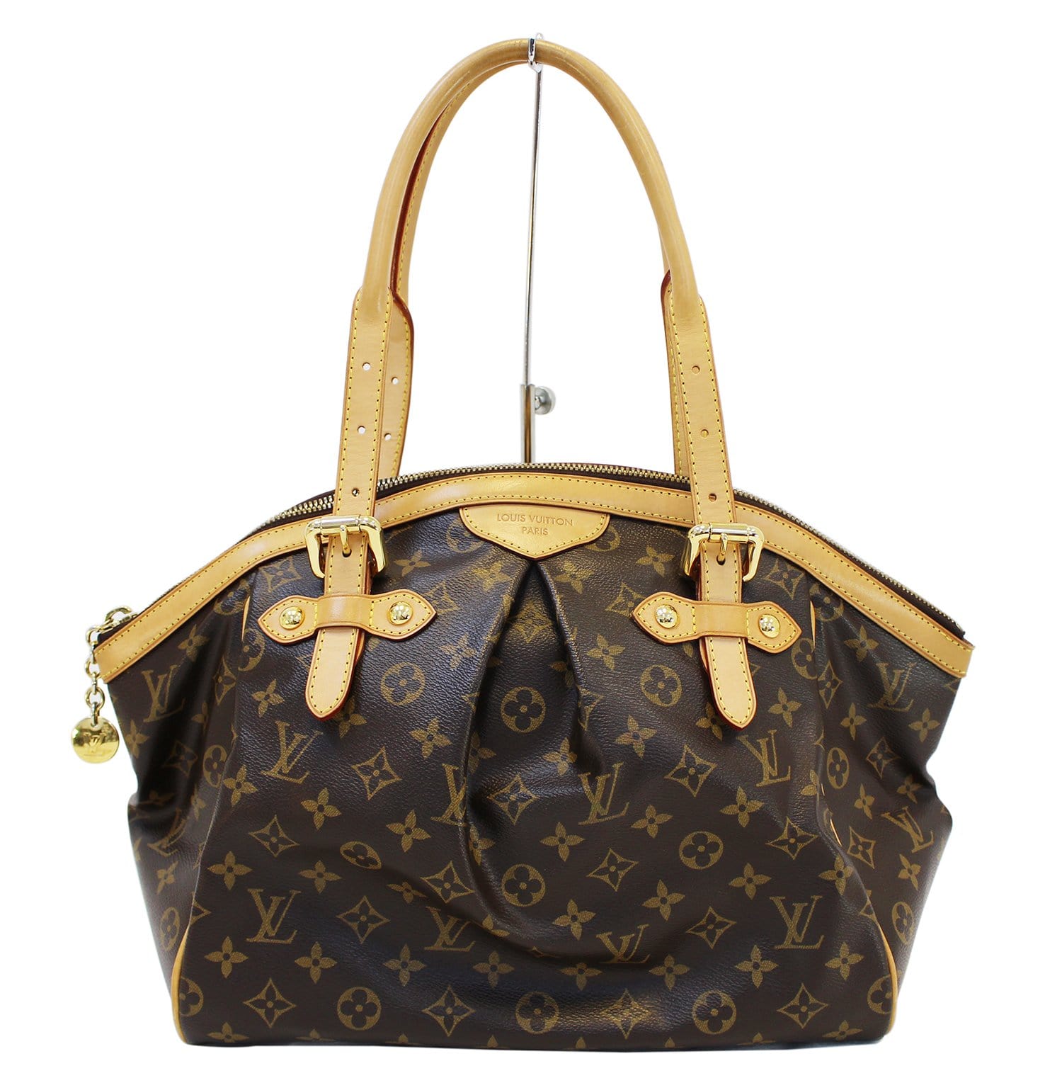 Authentic LOUIS VUITTON Monogram Tivoli GM Brown Tote Shoulder Bag E31