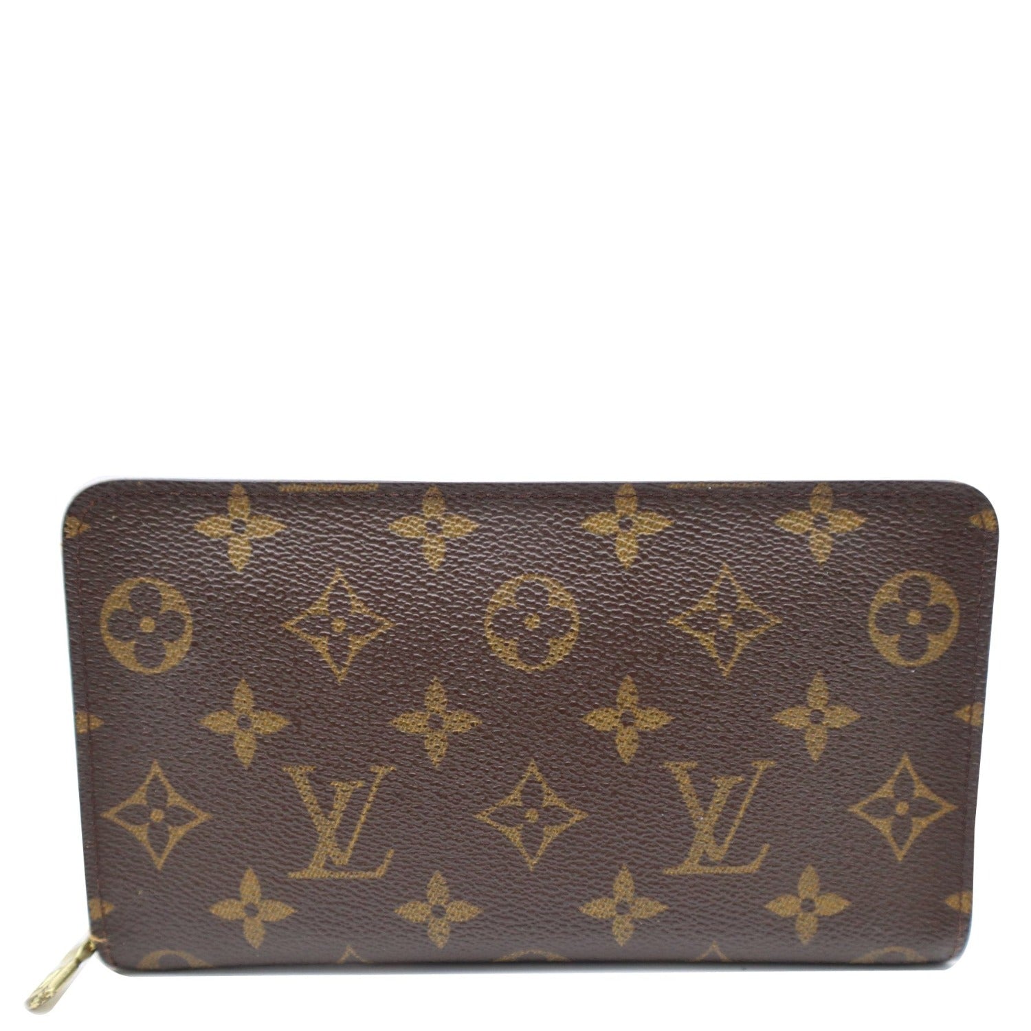 Authentic Louis Vuitton Classic Monogram Canvas Zippy with Brown Interior Wallet