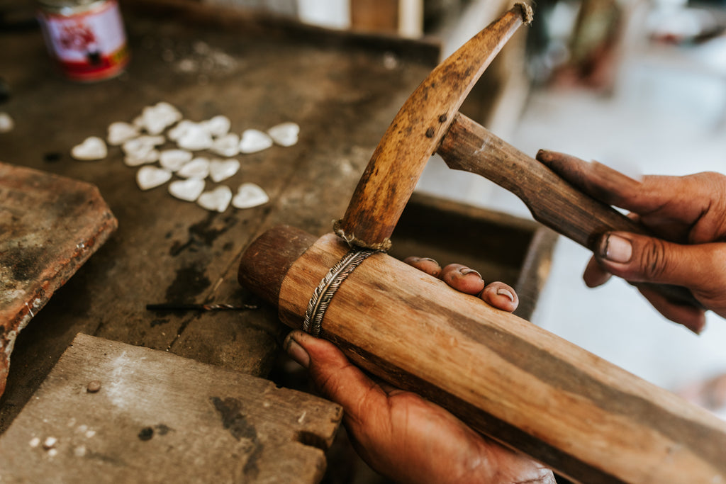 Love Is Project Balinese silversmith artisan making Bali silver jewelry