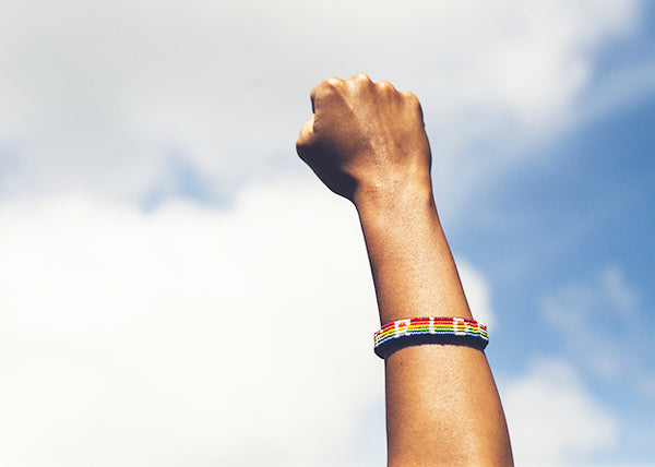 Love Rainbow Pride bracelet air sun clouds sky