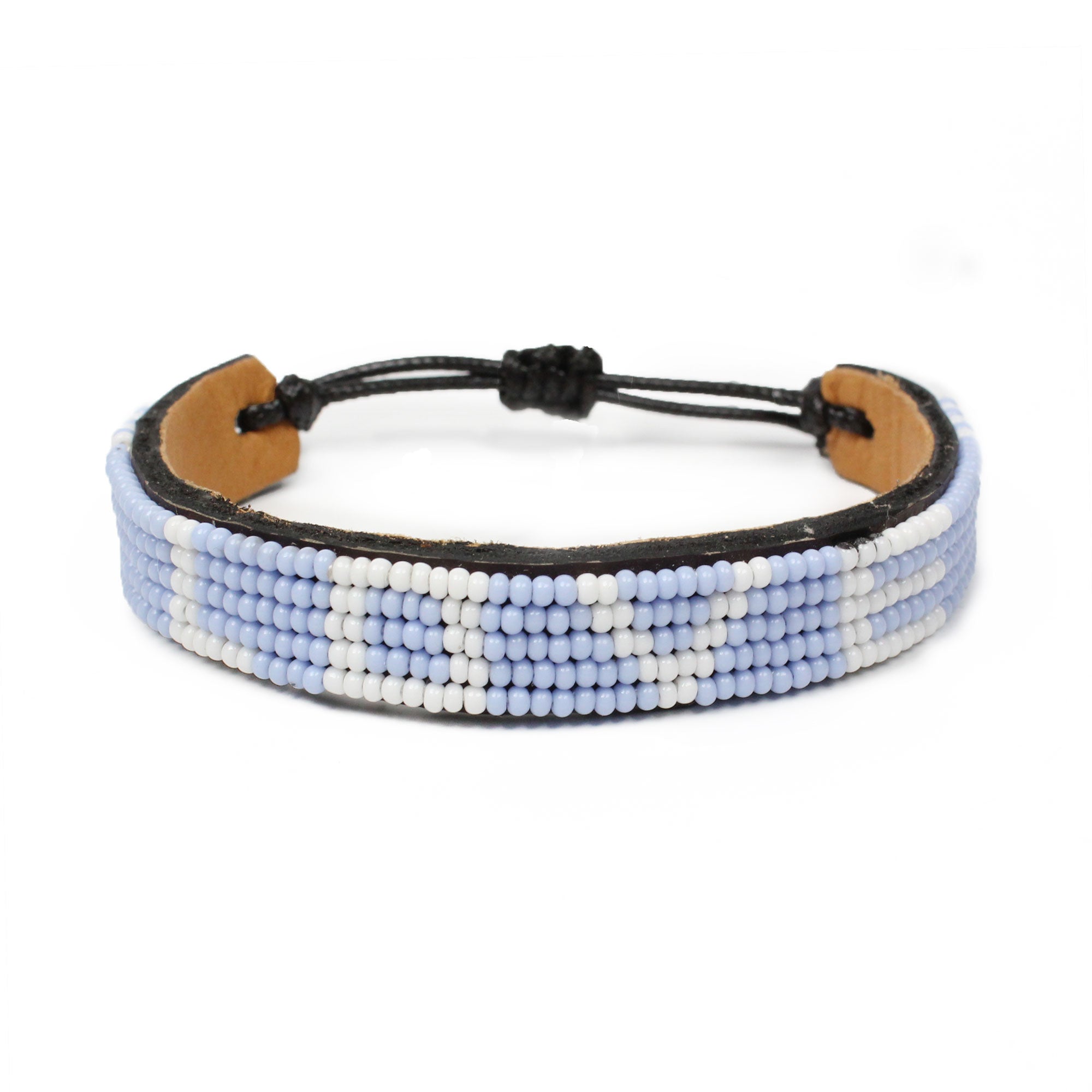 Blue & wooden bead wristlet 12mm – Simple Little Loves