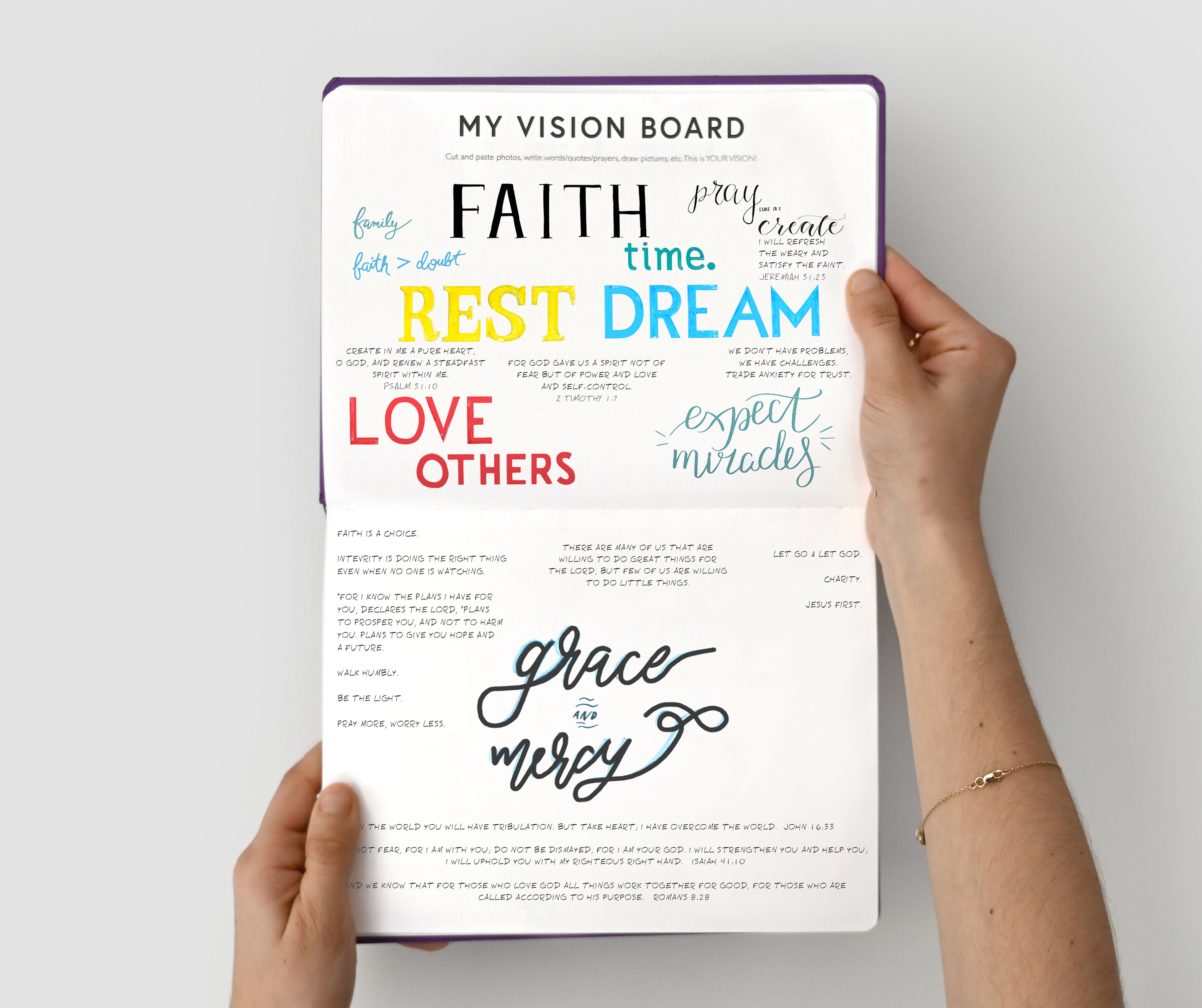 My Vision Christian Journal for Women: Notebook with Lined Pages and  Positive, Inspirational Daily Spiritual Messages, Ideal for dreams, plans