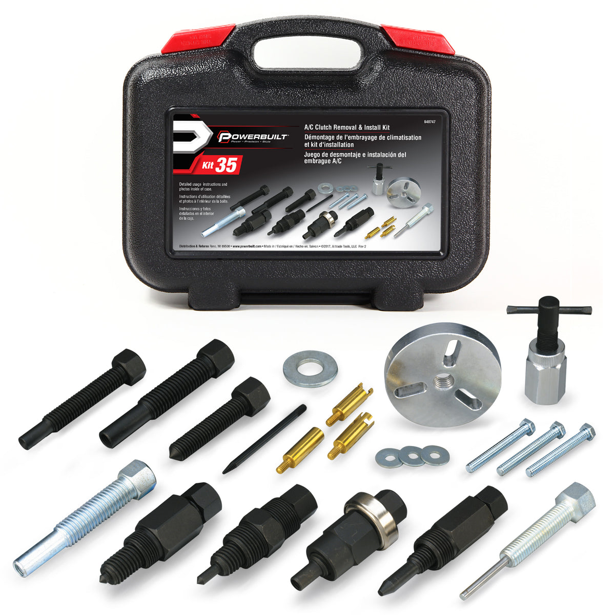 Neilsen, Air Conditioning Compressor Clutch Removal Tool Kit A/C