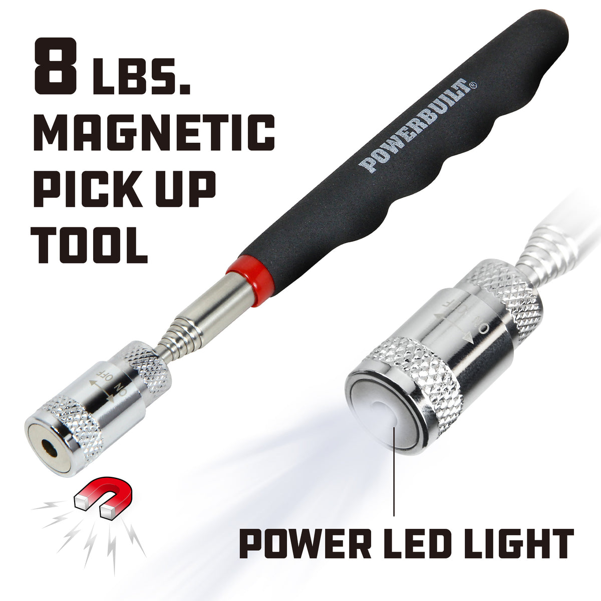  MAG-MATE 923 Telescoping Magnetic Pickup, Telescoping Retriever  with Magnets and Stationary Head, Powerful Permanent Rare Earth Magnets,  Comfortable 3/8” Diameter Grip : Industrial & Scientific