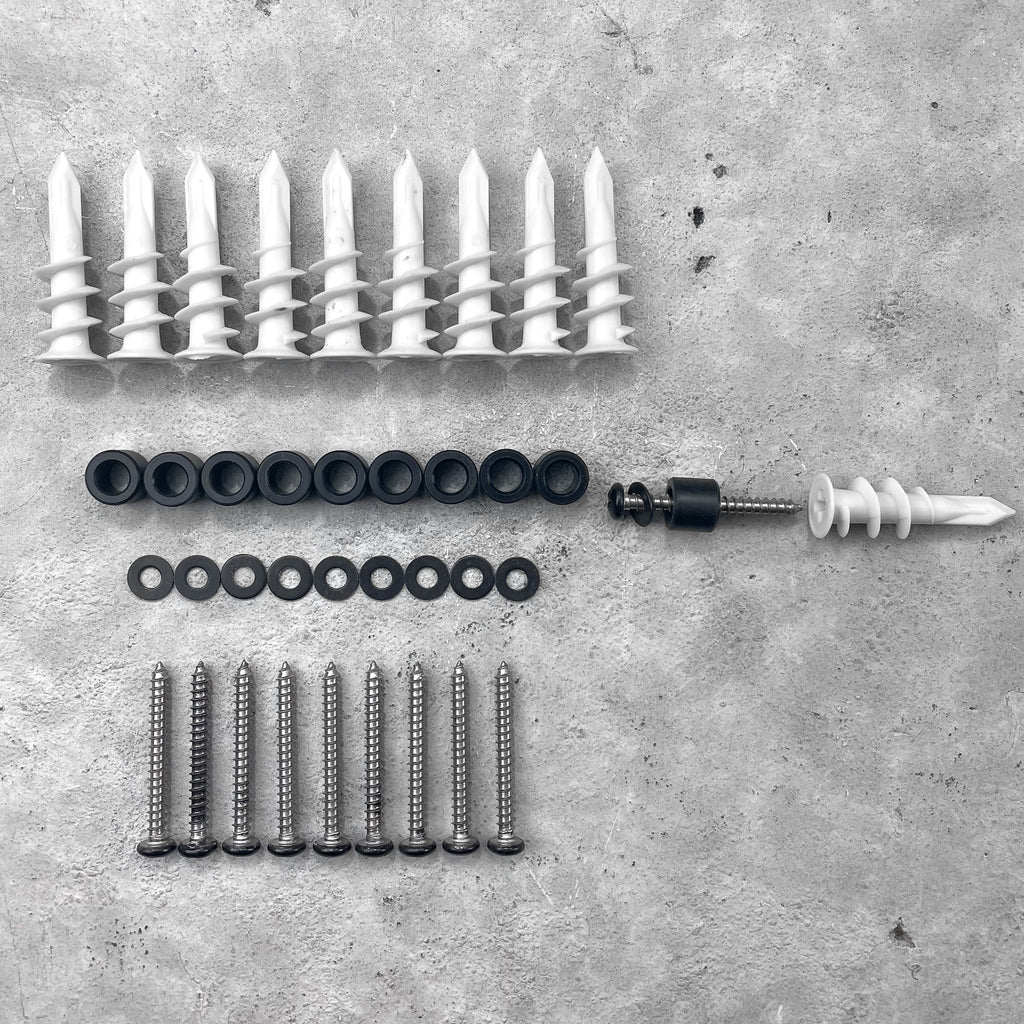 rmpfasteningkit-selfdrillingdrywallanchors-screws-nylonspacers