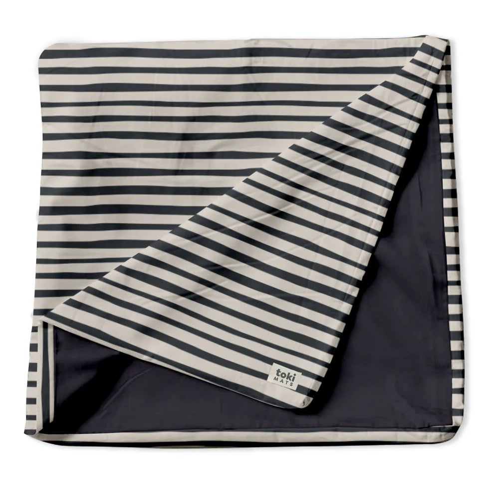 Toki Kids Standard Mat Cover 40" x 40", Imperfect Bold Stripe