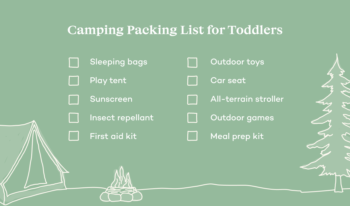 camping packing checklist for toddlers